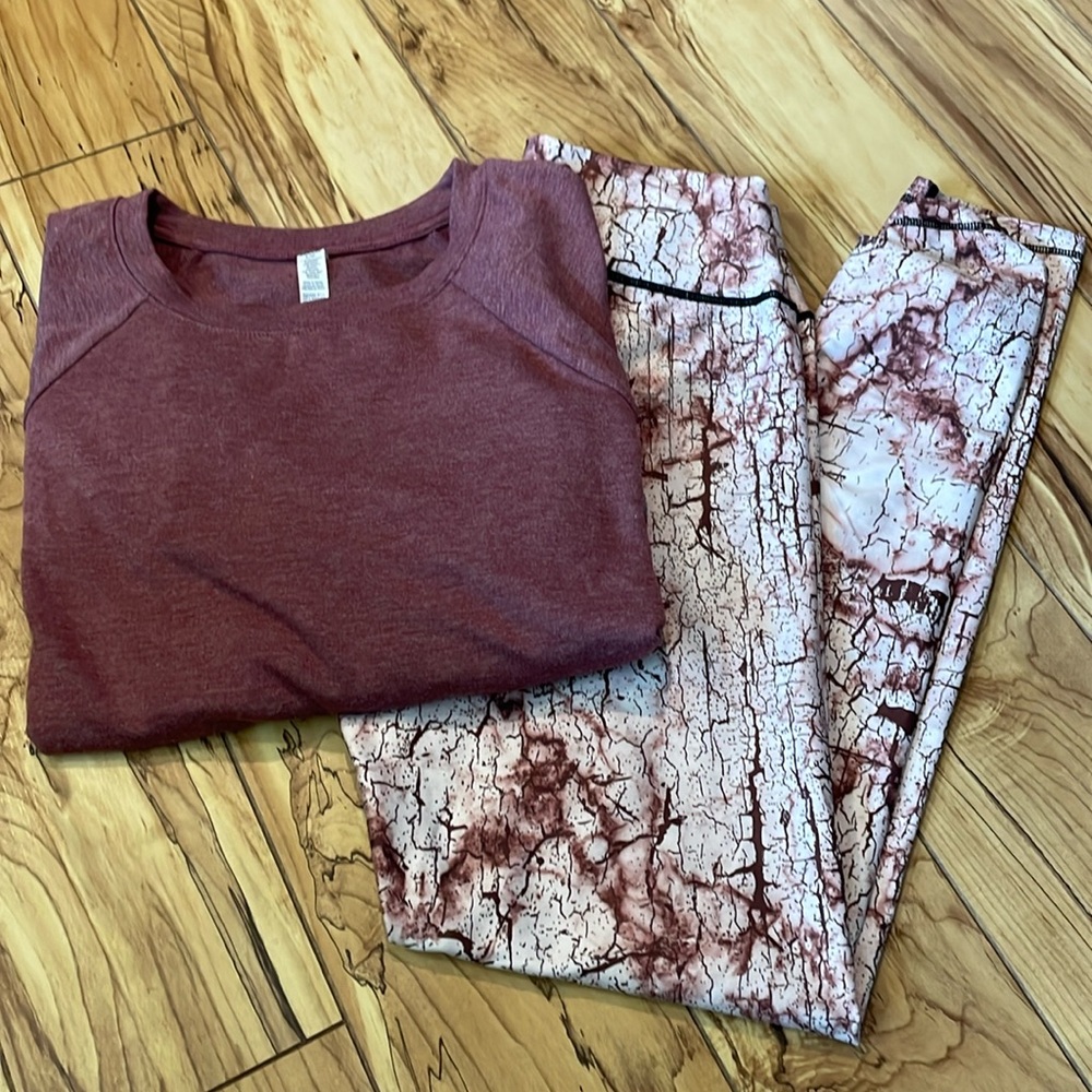 Pro-Fit Activewear Women's Tie-Dyed Marble Leggings Yoga Pants